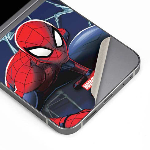 Marvel Spiderman Crawling Spiderman Galaxy Z Flip6 Skin